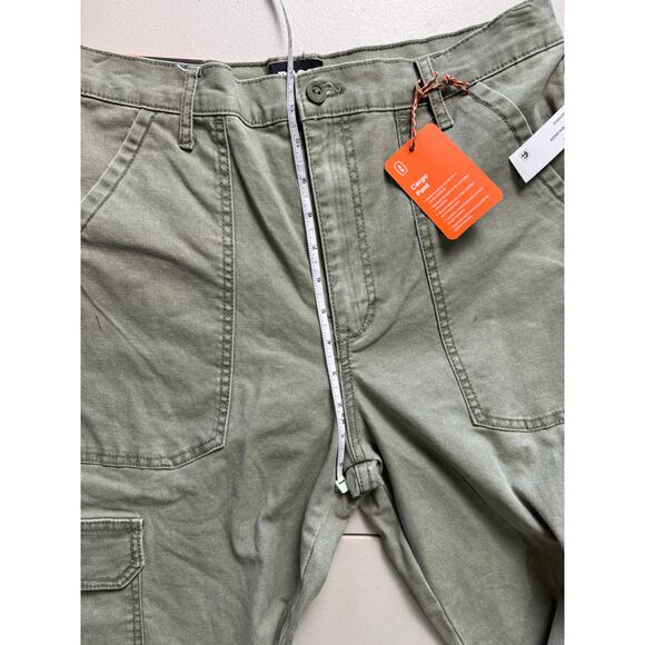 BASS OUTDOOR Women's High-Rise Canvas Cargo Pants NWT LICHEN GREEN SIZE 10 - Picture 11 of 11